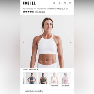 NOBULL matte halter sports bra